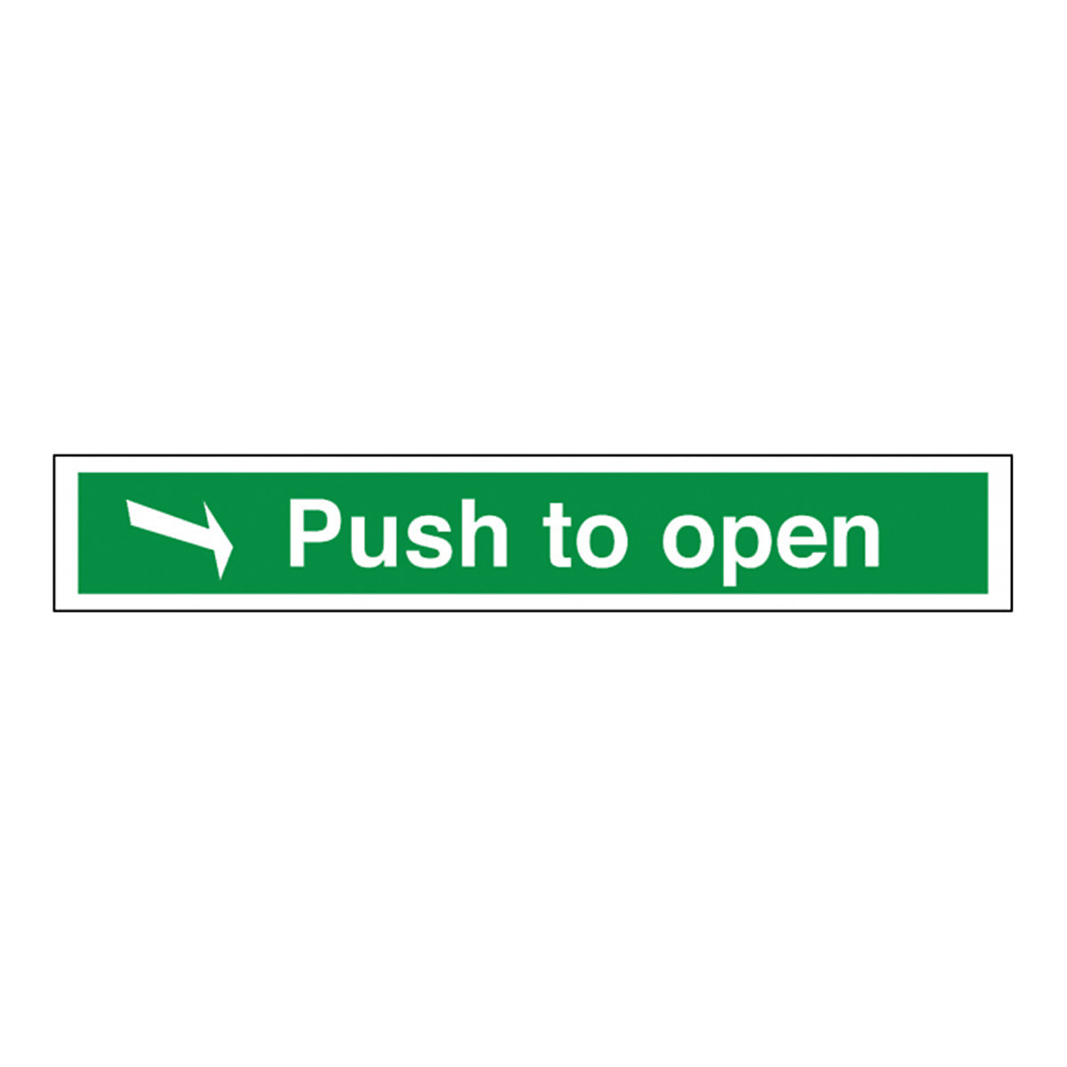 Push To Open Signs | Left or Right, Push To Open Signs | Left or Right, Push To Open Signs | 300mm x 75mm | 1mm Rigid Plastic | Left-1