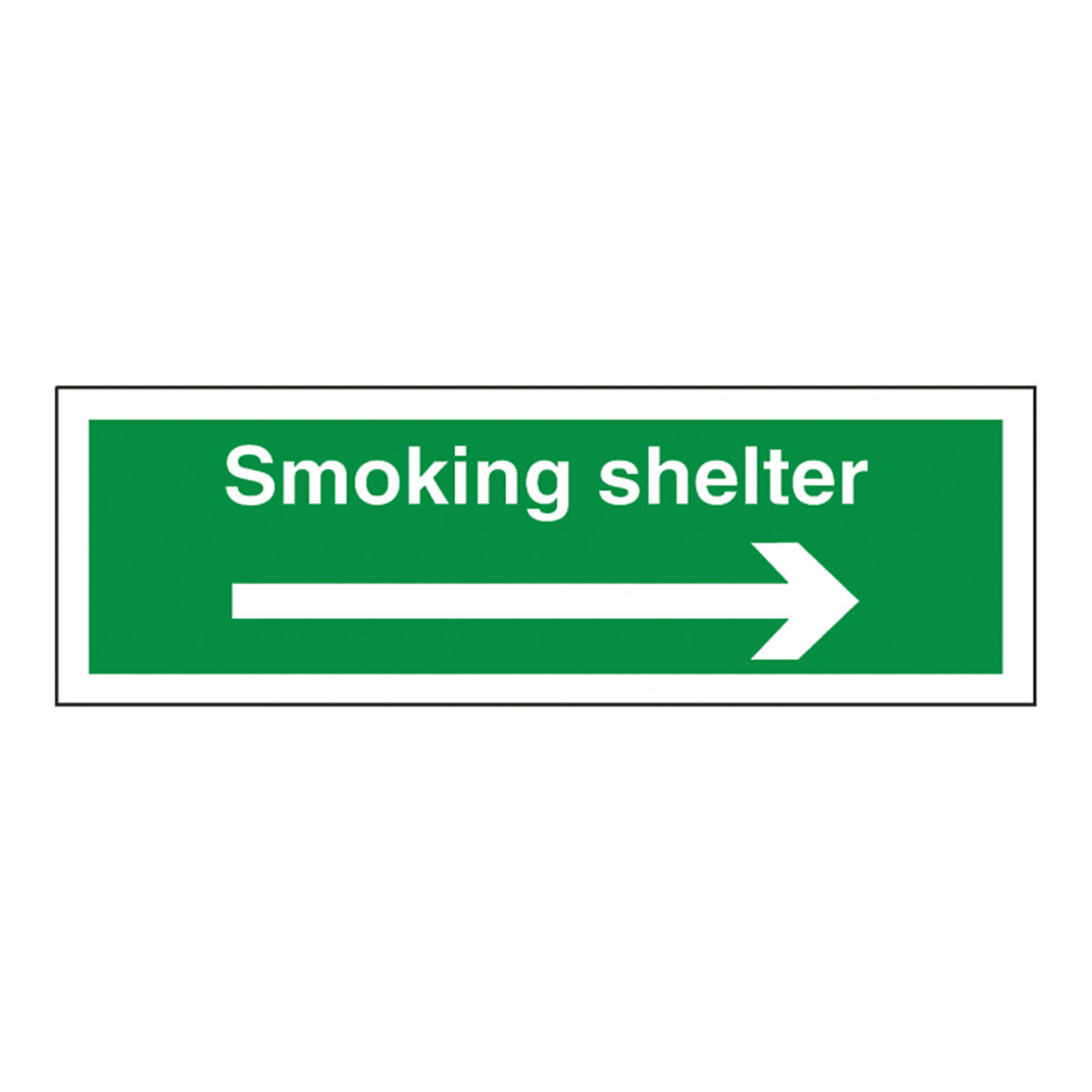 Smoking Shelter (arrow Right) Safety Sign