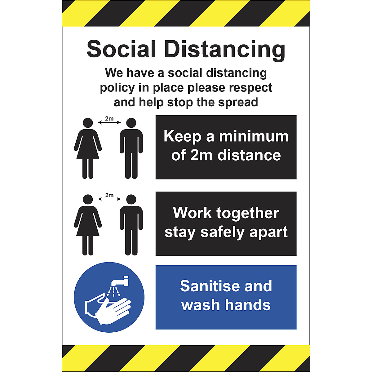 Social Distancing Policy Safety Sign
