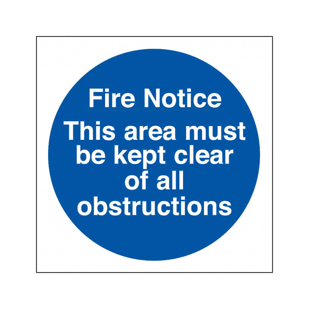 This Area Must Be Kept Clear Safety Signs