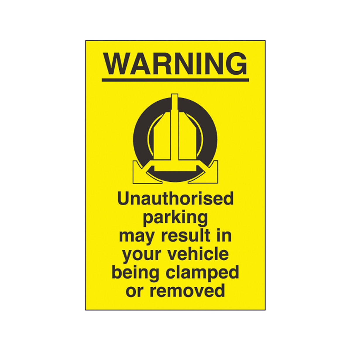 Warning Clamped Vehicle Safety Signs