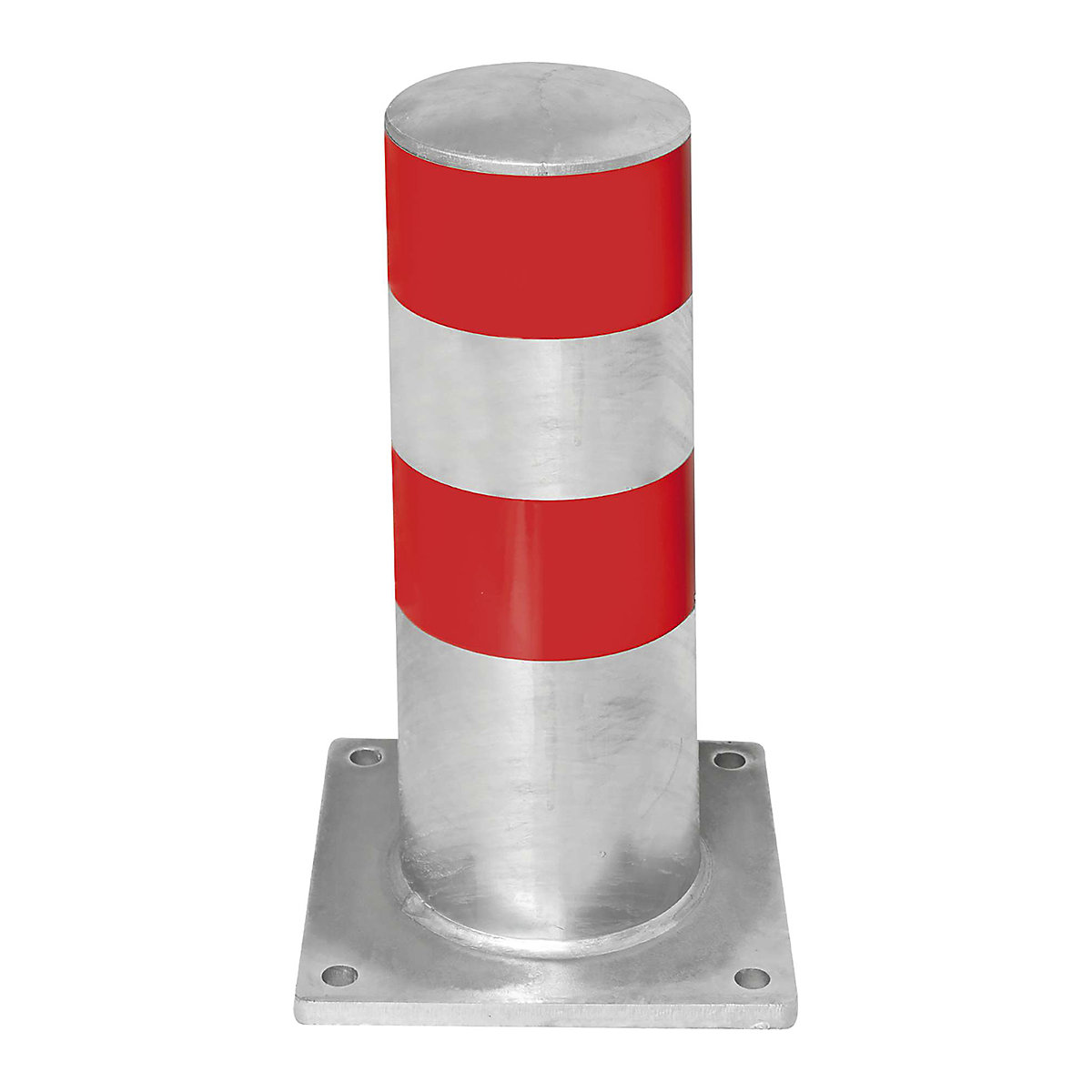 BLACK BULL HGV Parking Aid Bollards, BLACK BULL HGV Parking Aid Bollards, BLACK BULL HGV Parking Aid Bollard | 500h x 159w x 159d mm | Hot Dip Galvanised with Red Refelctive Bands-2