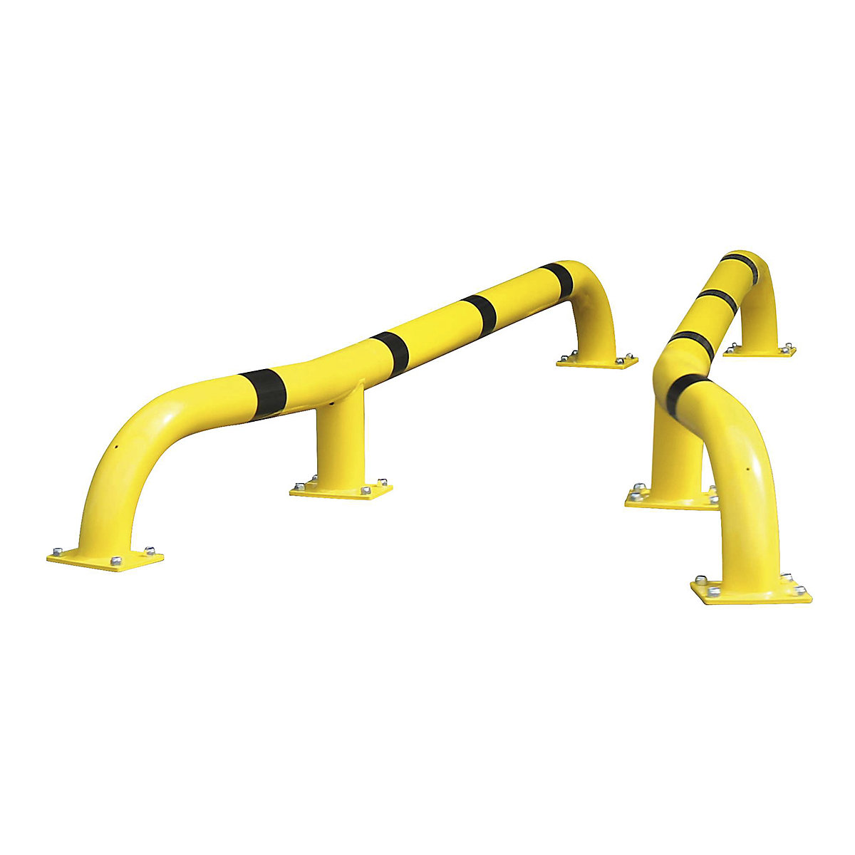 BLACK BULL HGV Wheel Guides, BLACK BULL HGV Wheel Guides, BLACK BULL HGV Wheel Guides | 280h x 2800w x 108d mm | Hot Dip Galvanised & Powder Coated Yellow with Black Bands-4