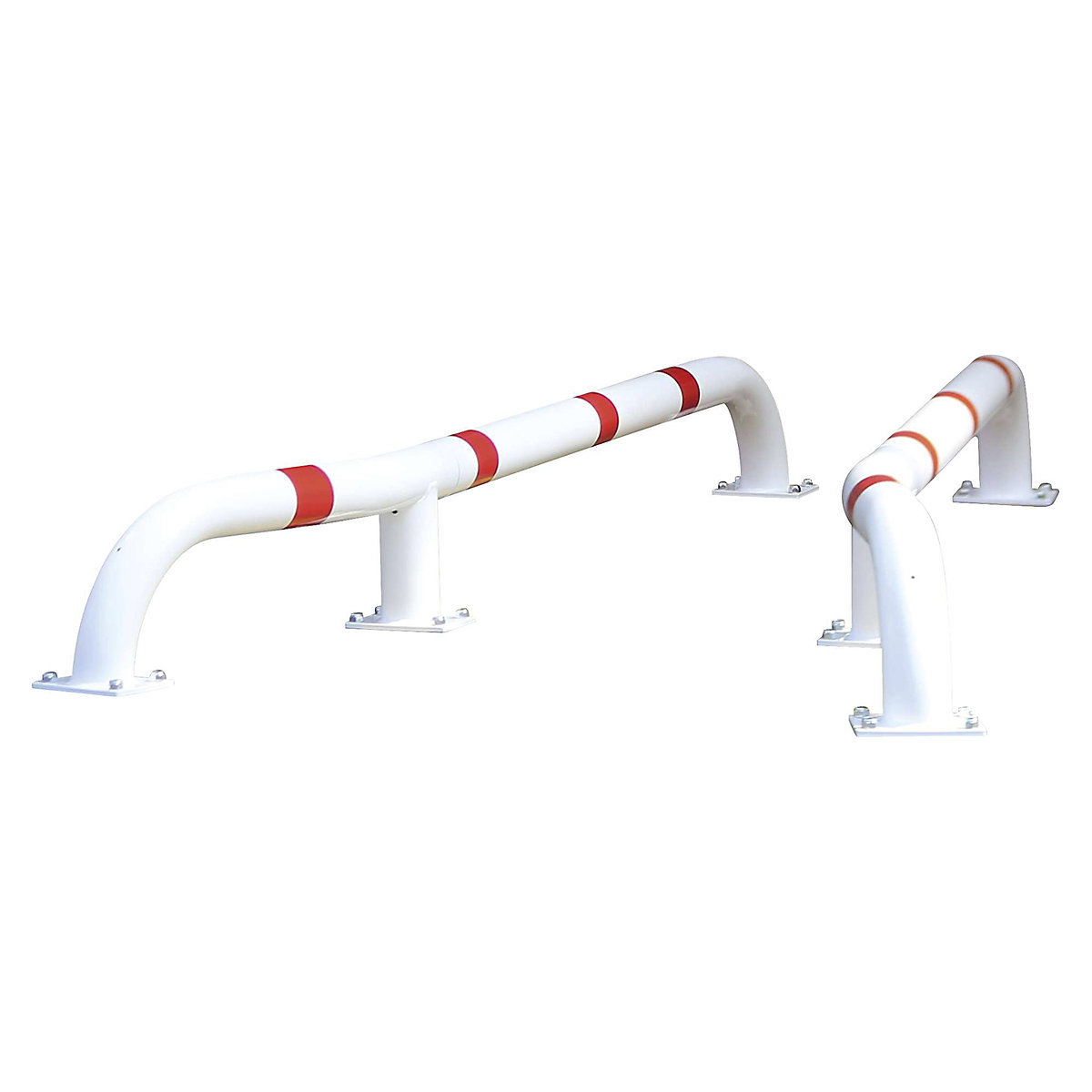 BLACK BULL HGV Wheel Guides, BLACK BULL HGV Wheel Guides, BLACK BULL HGV Wheel Guides | 280h x 2800w x 108d mm | Hot Dip Galvanised & Powder Coated White with Red Reflective Bands-0