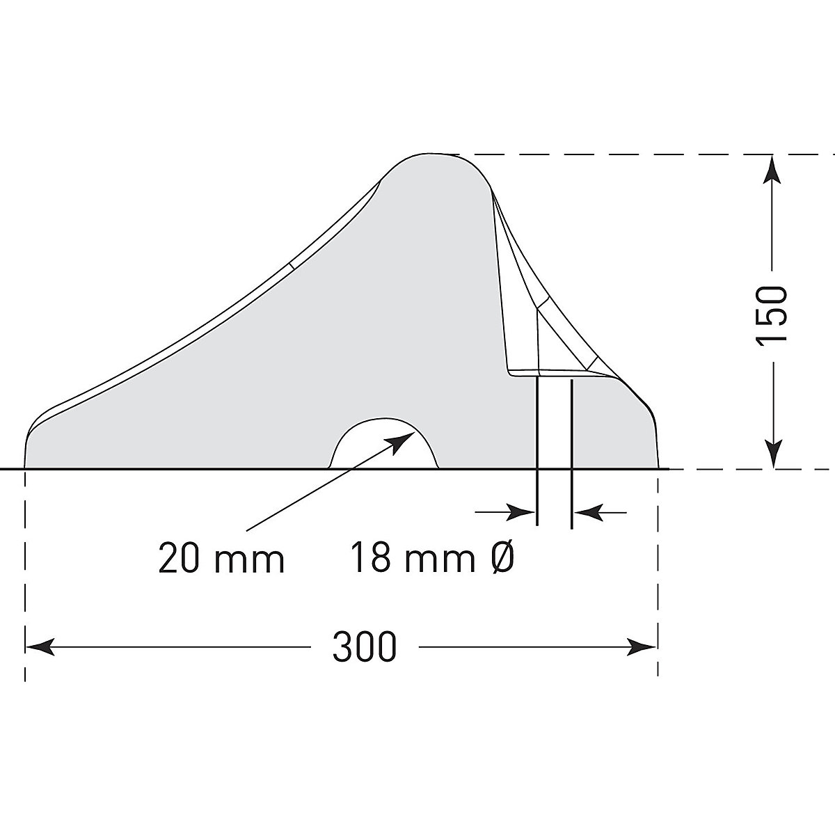 TRAFFIC-LINE Heavy Duty Wheel Stop (Product illustration 3)-2