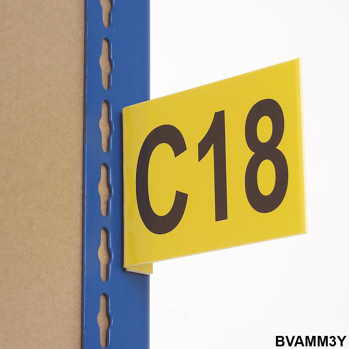 Angled Aisle Markers, Angled Aisle Markers, Angled Aisle Marker 95h x 130w Magnetic Flag Yellow (Up To 3 Characters)-2