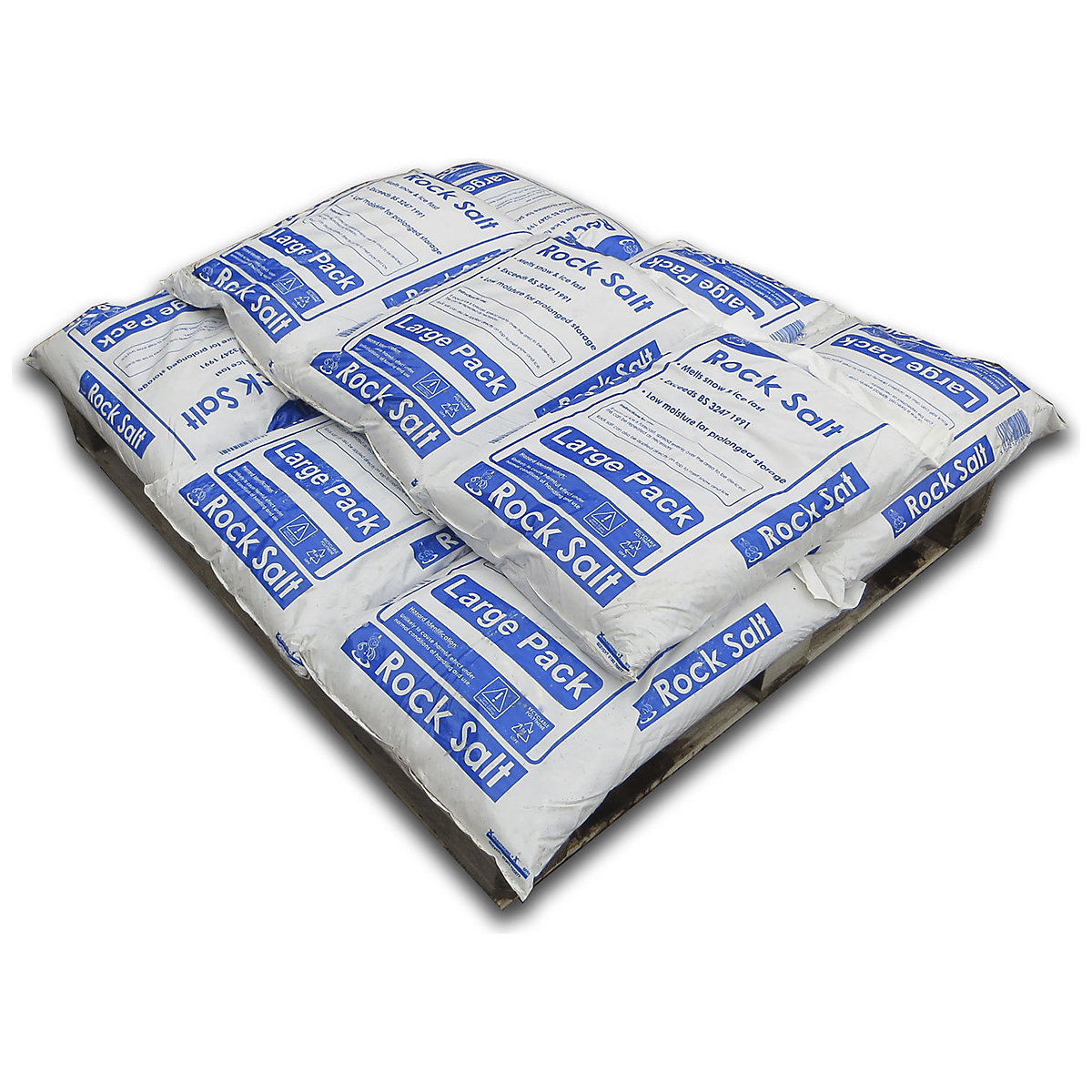 Brown Rock Salt | Pallets of Large 25kg Bags, Brown Rock Salt | Pallets of Large 25kg Bags, Brown Rock Salt | Quarter Pallet | 300h x 1200w x 1000d mm | 10 x 25kg Packs-0