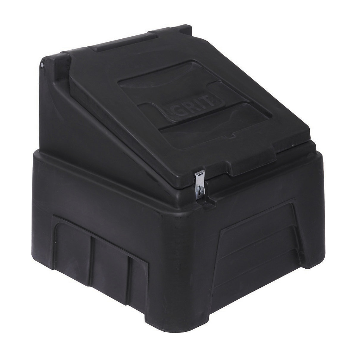 Heavy Duty Salt and Grit Bins, Heavy Duty Salt and Grit Bins, Recycled Heavy Duty Grit and Salt Bin | 200L Capacity | 720w x 750d x 710h mm | Black-0