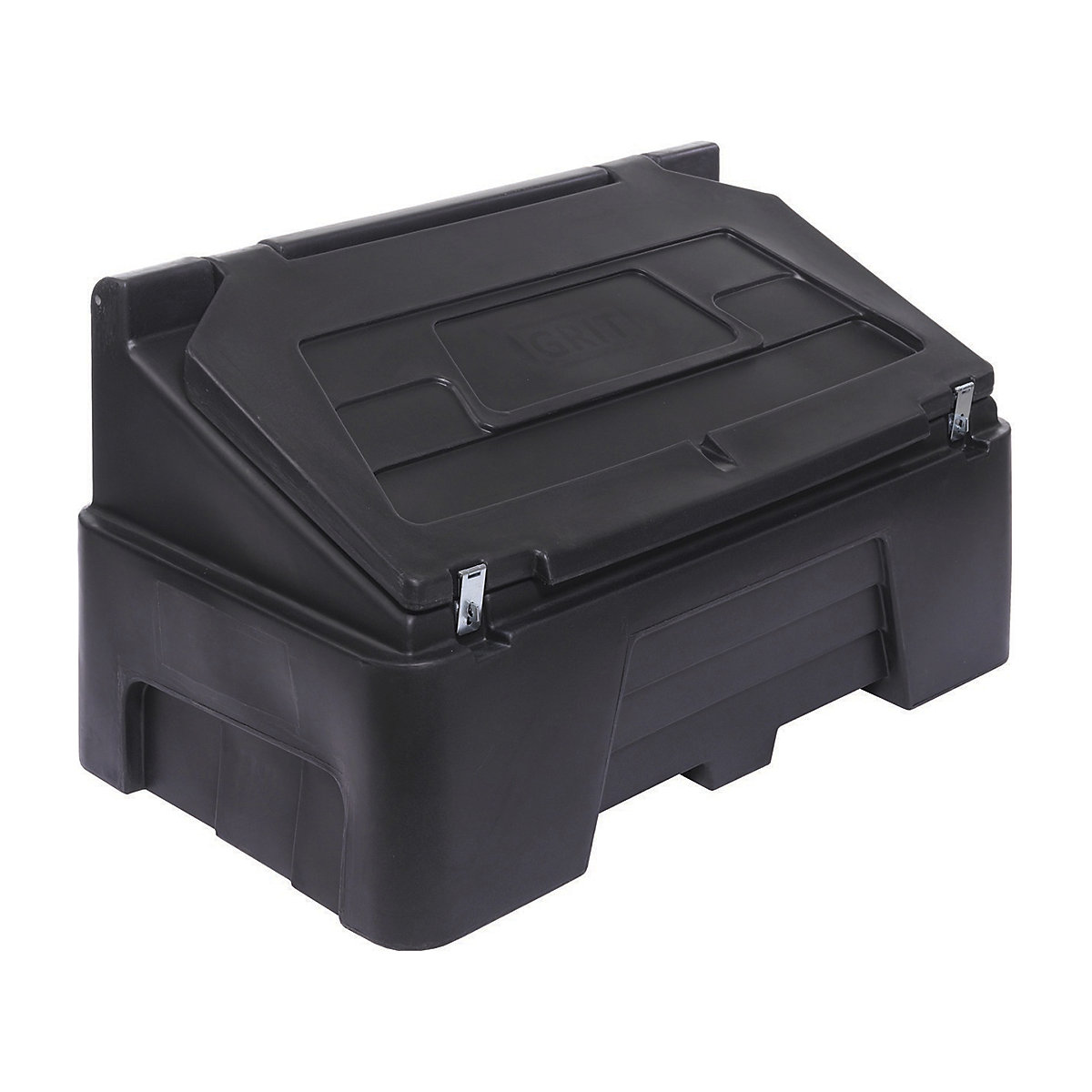 Heavy Duty Salt and Grit Bins, Heavy Duty Salt and Grit Bins, Recycled Heavy Duty Grit and Salt Bin | 400L Capacity | 1260w x 750d x 710h mm | Black-2