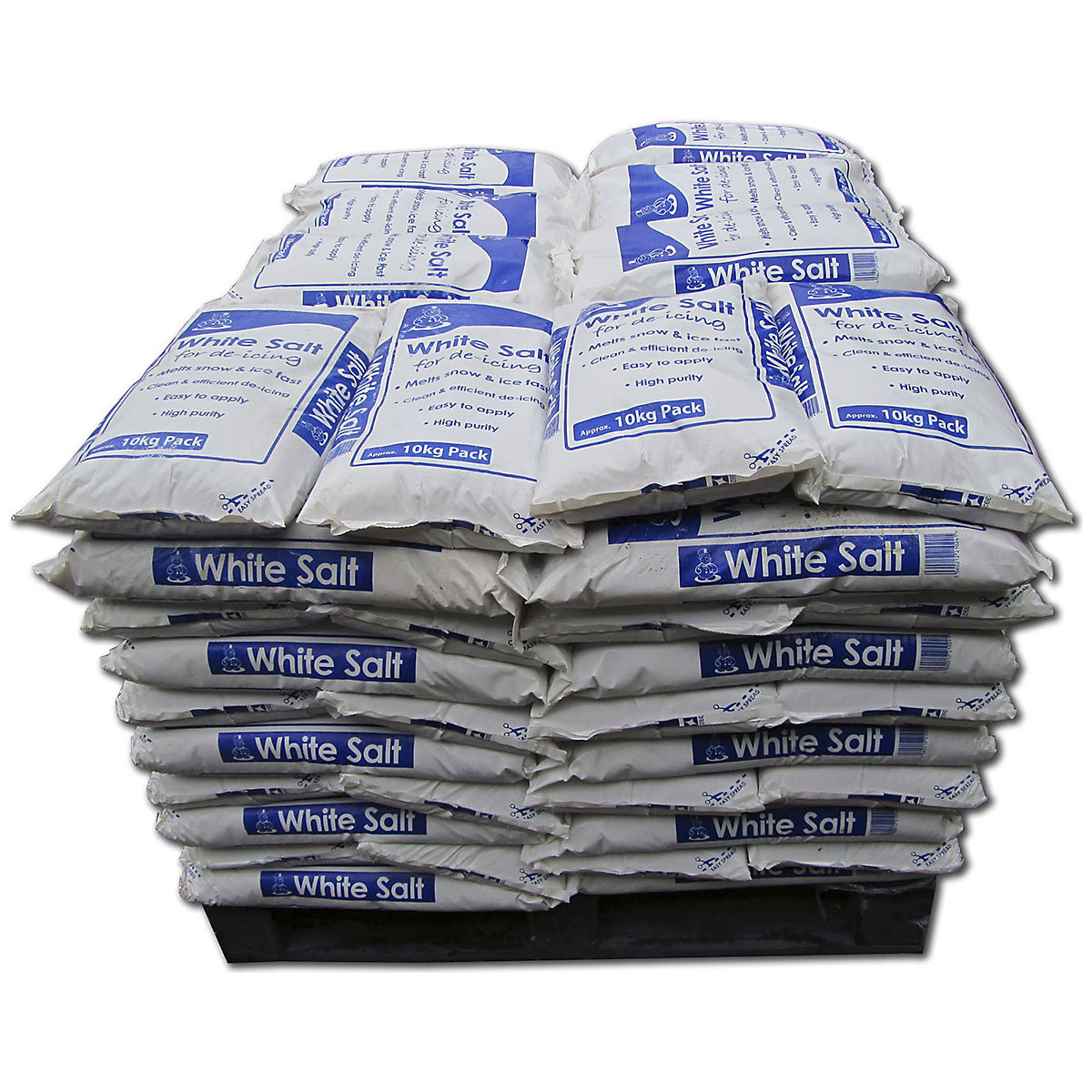 White De-Icing Salt | Pallets of Small 10kg Bags, White De-Icing Salt | Pallets of Small 10kg Bags, White De-Icing Salt | Half Pallet | 500h x 1200w x 1000d mm | 50 x 10kg Bags-0