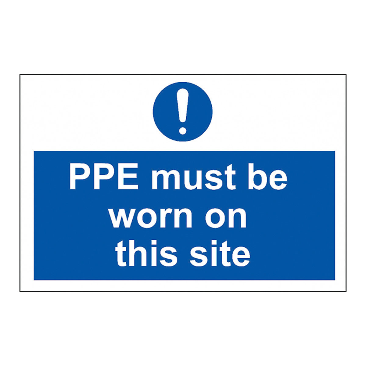 PPE Must Be Worn | Beyond This Point or On This Site, PPE Must Be Worn | Beyond This Point or On This Site, PPE Must Be Worn | 600mm x 400mm | Self Adhesive Vinyl | On This Site-1
