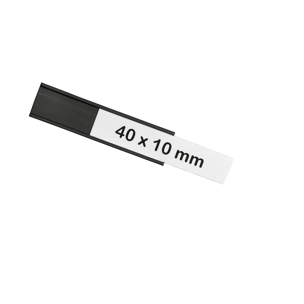 Perfil en U magnetoflex®, UE 30 unid. – magnetoplan, H x A 10 x 40 mm, negro-0