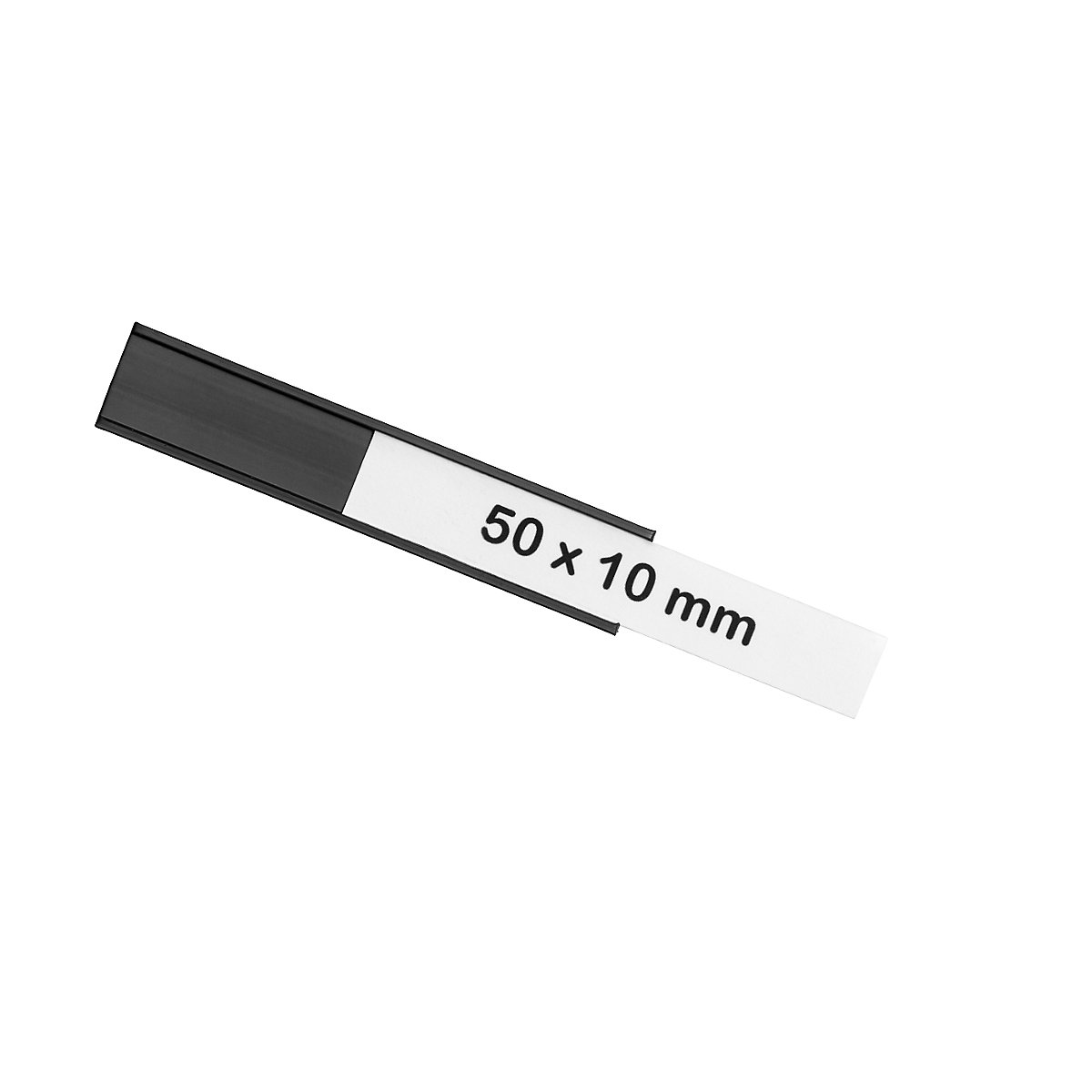 Perfil en U magnetoflex®, UE 30 unid. – magnetoplan, H x A 10 x 50 mm, negro-0