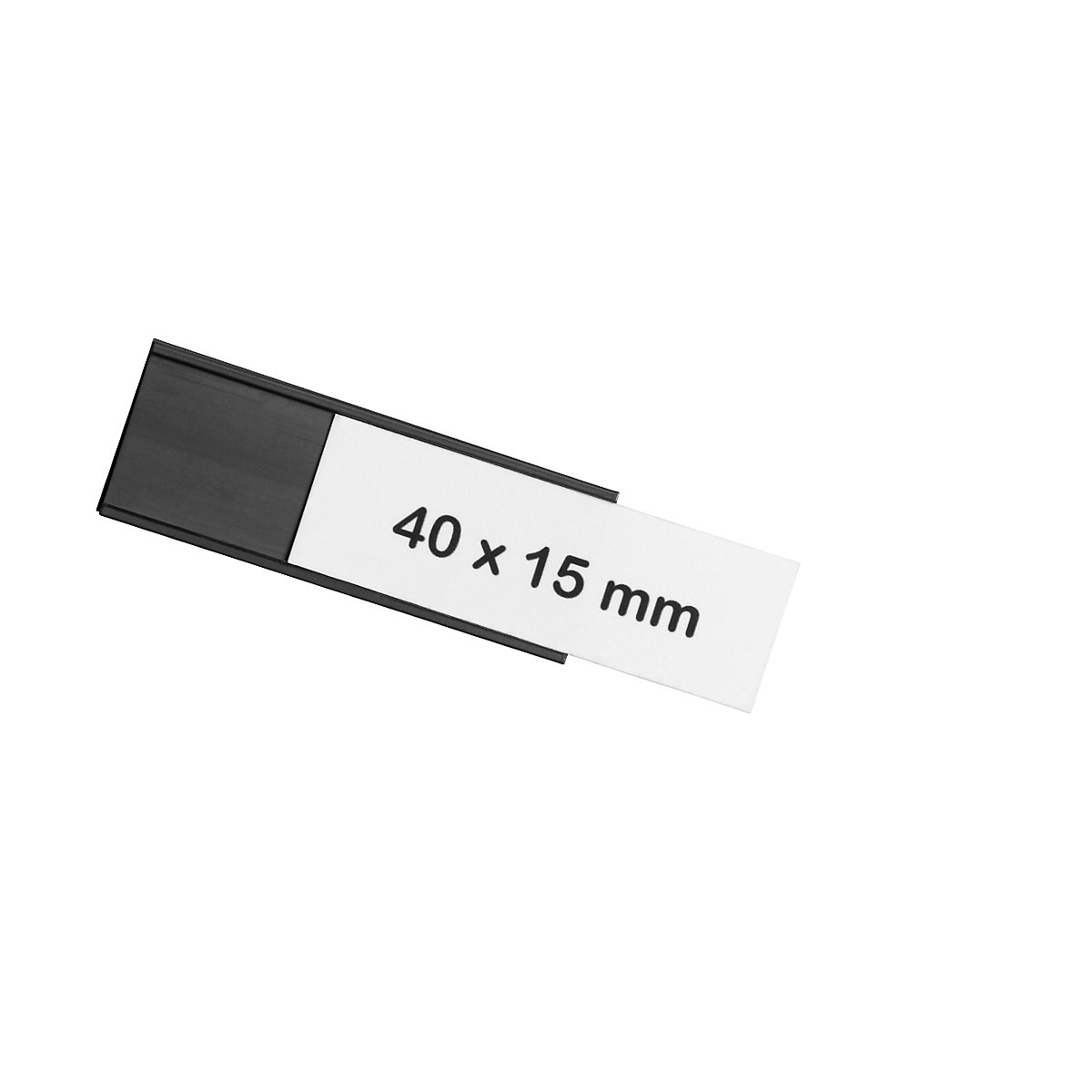 Perfil en U magnetoflex®, UE 30 unid. – magnetoplan, H x A 15 x 40 mm, negro-0