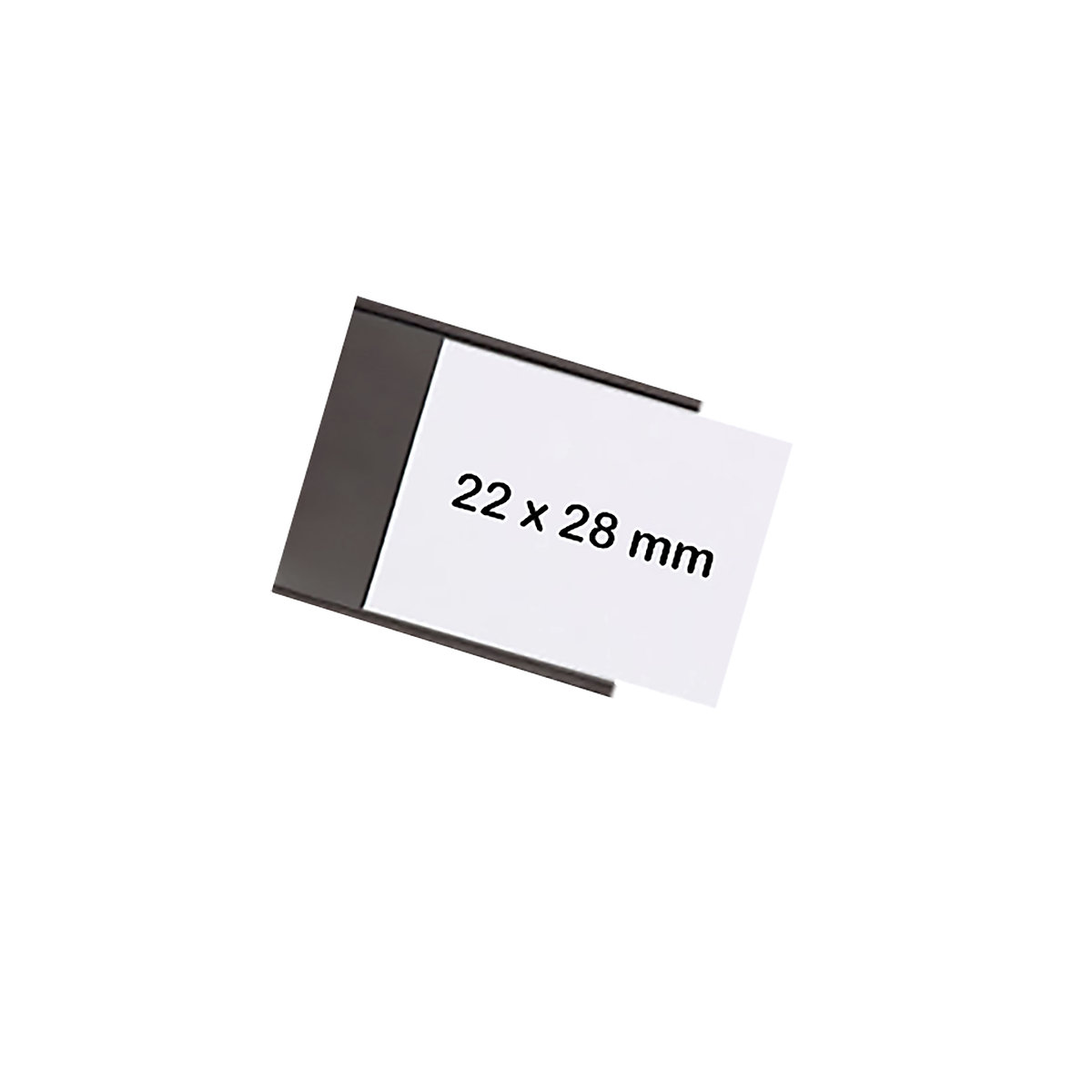 Perfil en U magnetoflex®, UE 30 unid. – magnetoplan, H x A 22 x 28 mm, negro-0