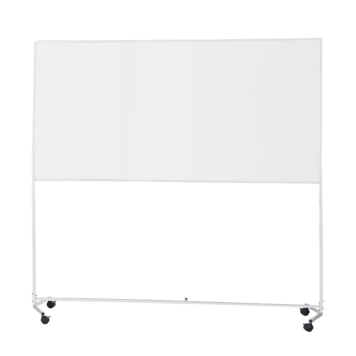 Panel rotulable con bastidor rodante – eurokraft basic, acero, revestido, A x H 2000 x 1000 mm-0