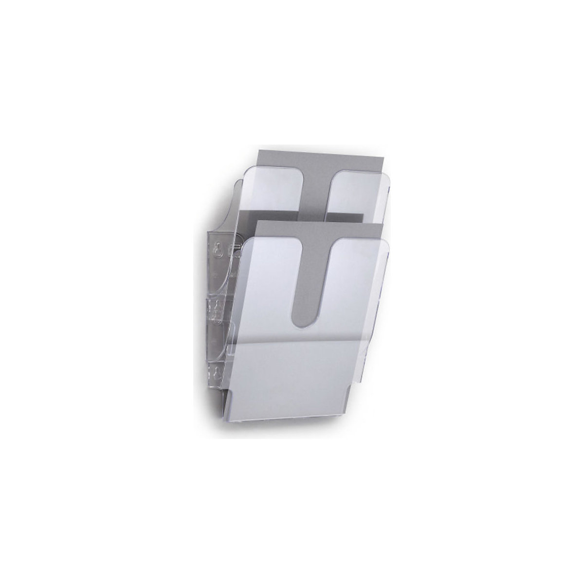 Formulierenplateau FLEXIPLUS voor wandmontage – DURABLE, incl. schroeven en pluggen, 2 A4 staand, transparant-0