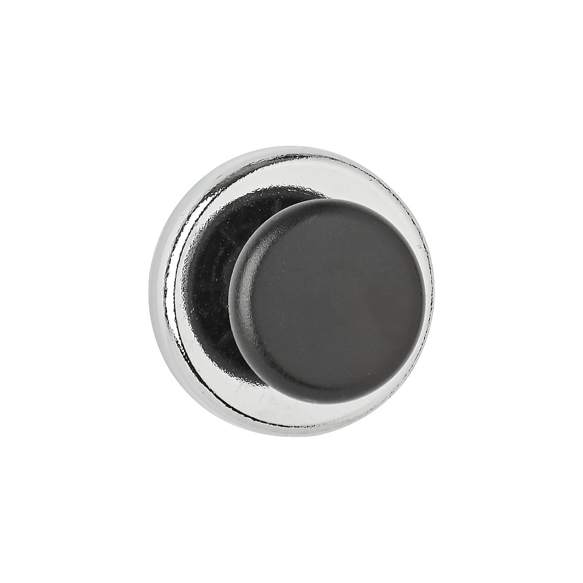Krachtmagneet met greepknop, VE = 10 stuks – MAUL, Ø 38 mm, hechtkracht 5 kg, licht zilverkleurig-0