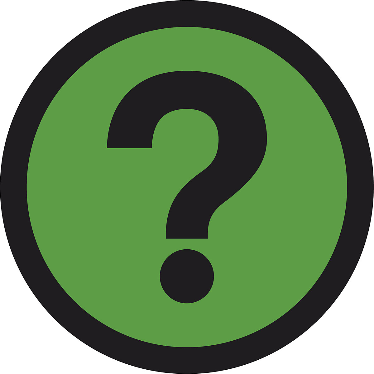 Magnetische folie QUESTION, Ø 50 mm, VE = 20 stuks, groen/rood-0
