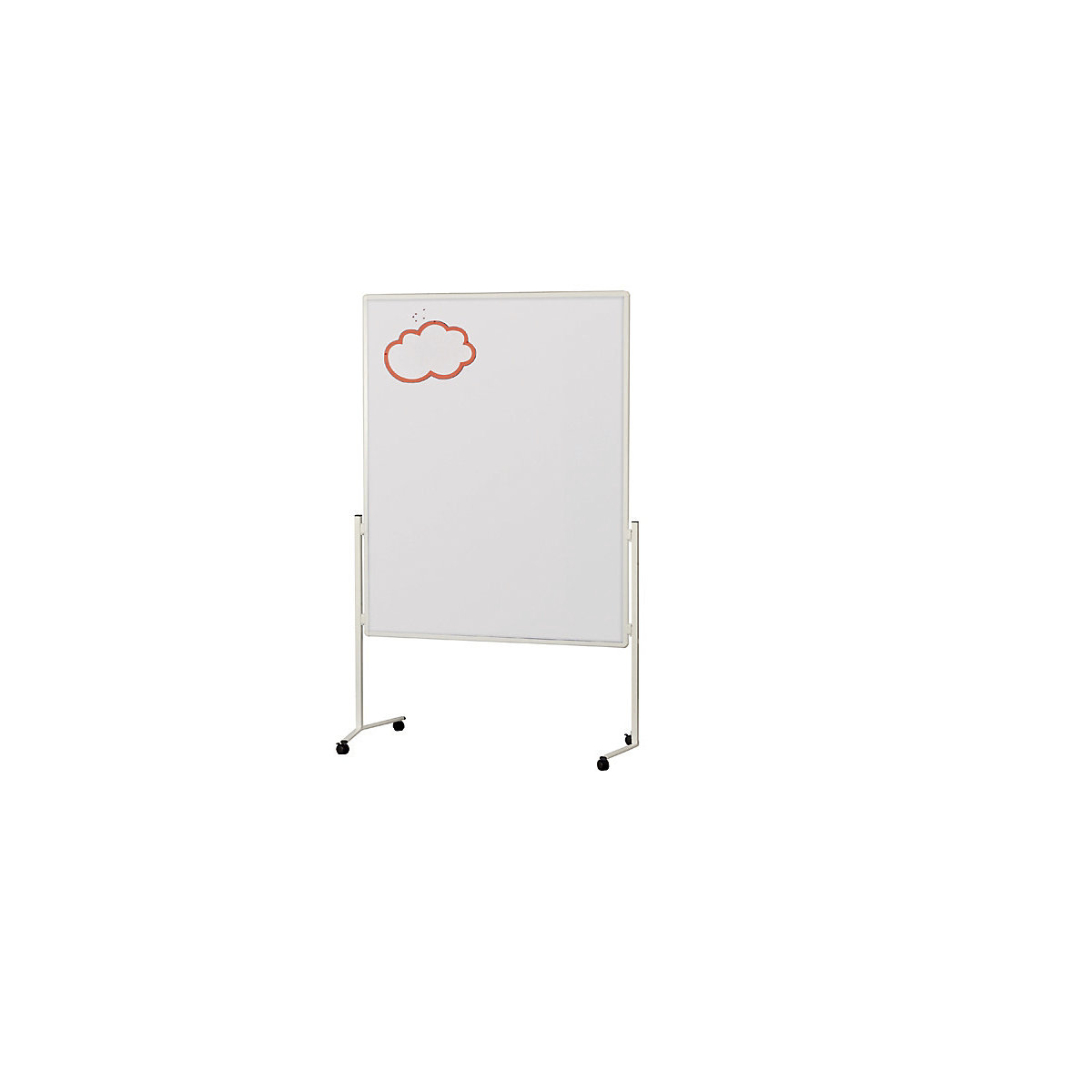 Presentation board, white frame – magnetoplan