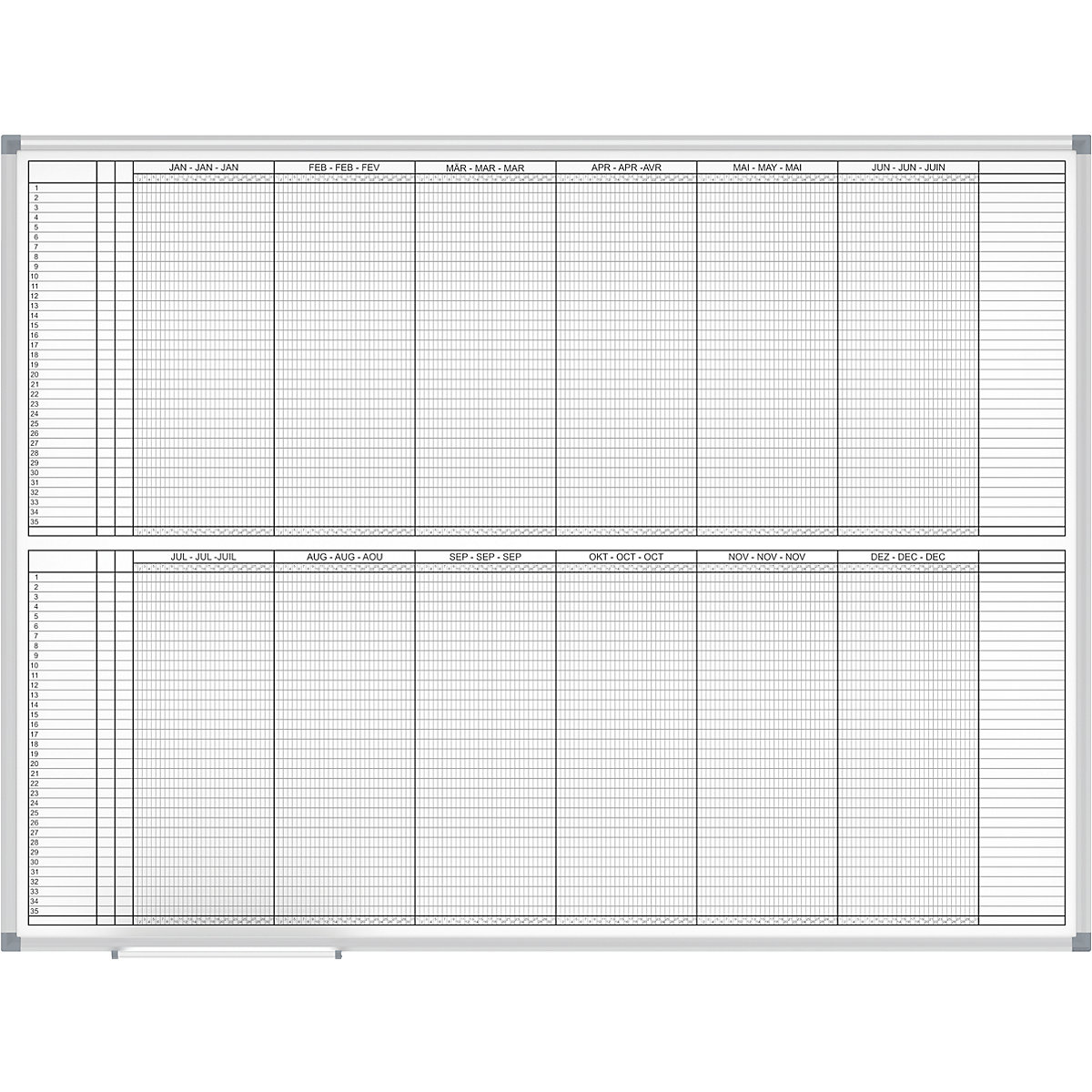 MAULstandard yearly planner, 2 x 6 months – MAUL (Product illustration 3)-2