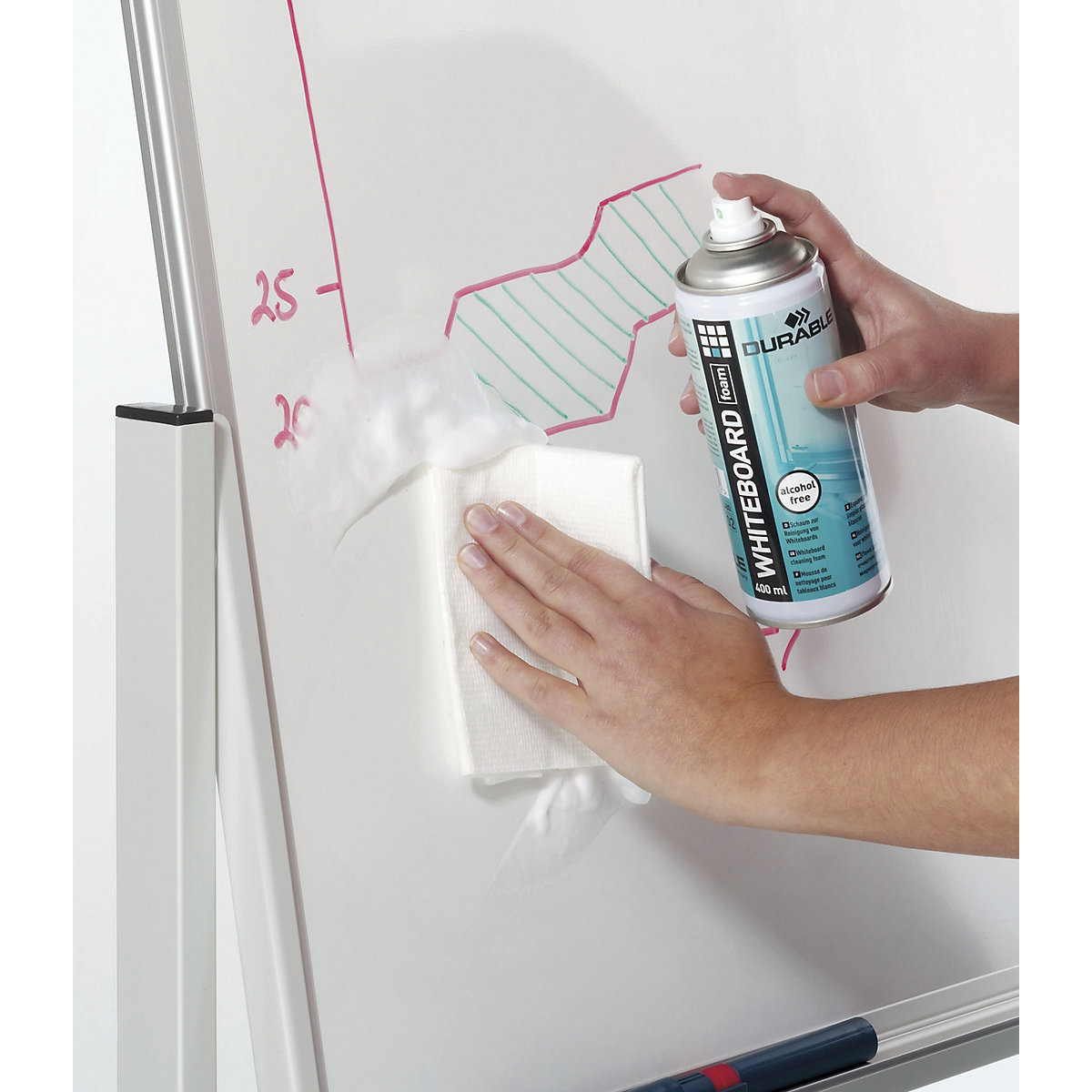 Cleaning foam for whiteboards – DURABLE (Product illustration 2)-1