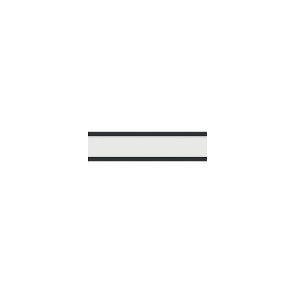 Clear view magnetic label holder – magnetoplan, HxW 15 x 60 mm, pack of 20, black-0