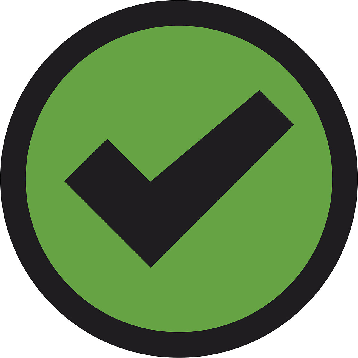 Magnetic CHECKMARK film, Ø 50 mm, pack of 20, green / red-0