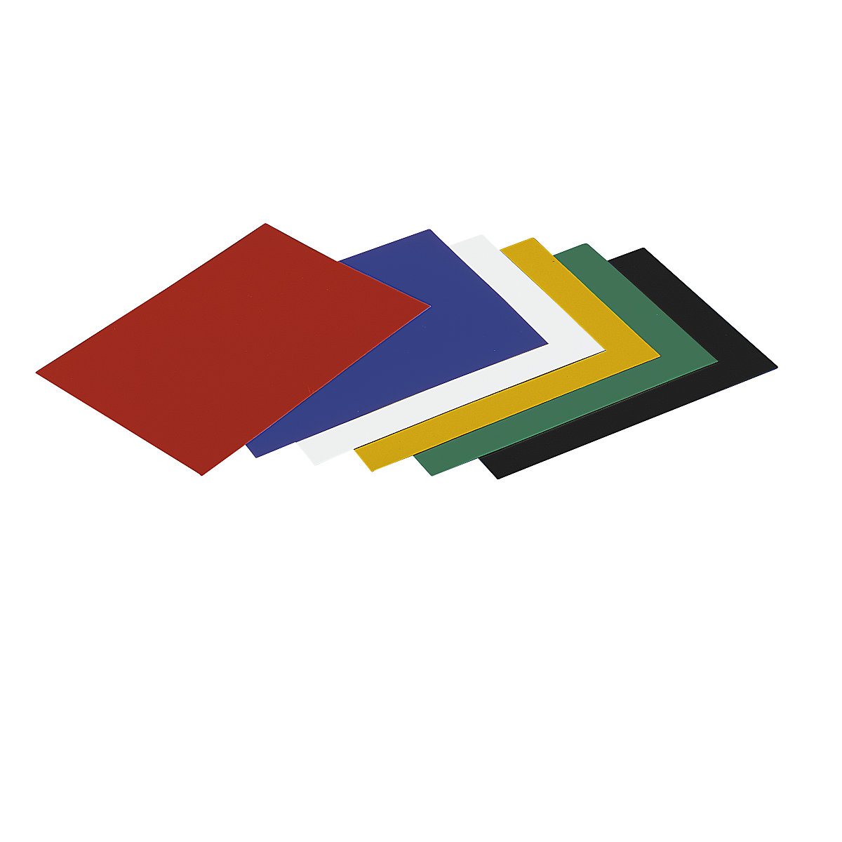 Magnetic rectangle, format A4, pack of 6, green-0