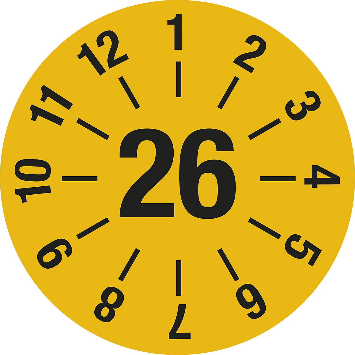 Kontrolná nálepka, údaj o roku