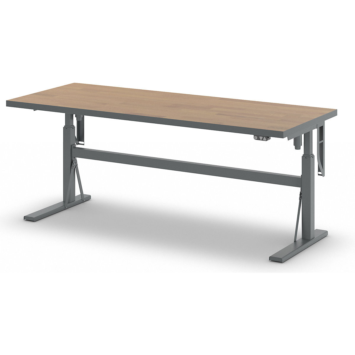 Pracovný stôl, elektricky výškovo prestaviteľný, nosnosť 300 kg – eurokraft pro (Zobrazenie produktu 9)-8