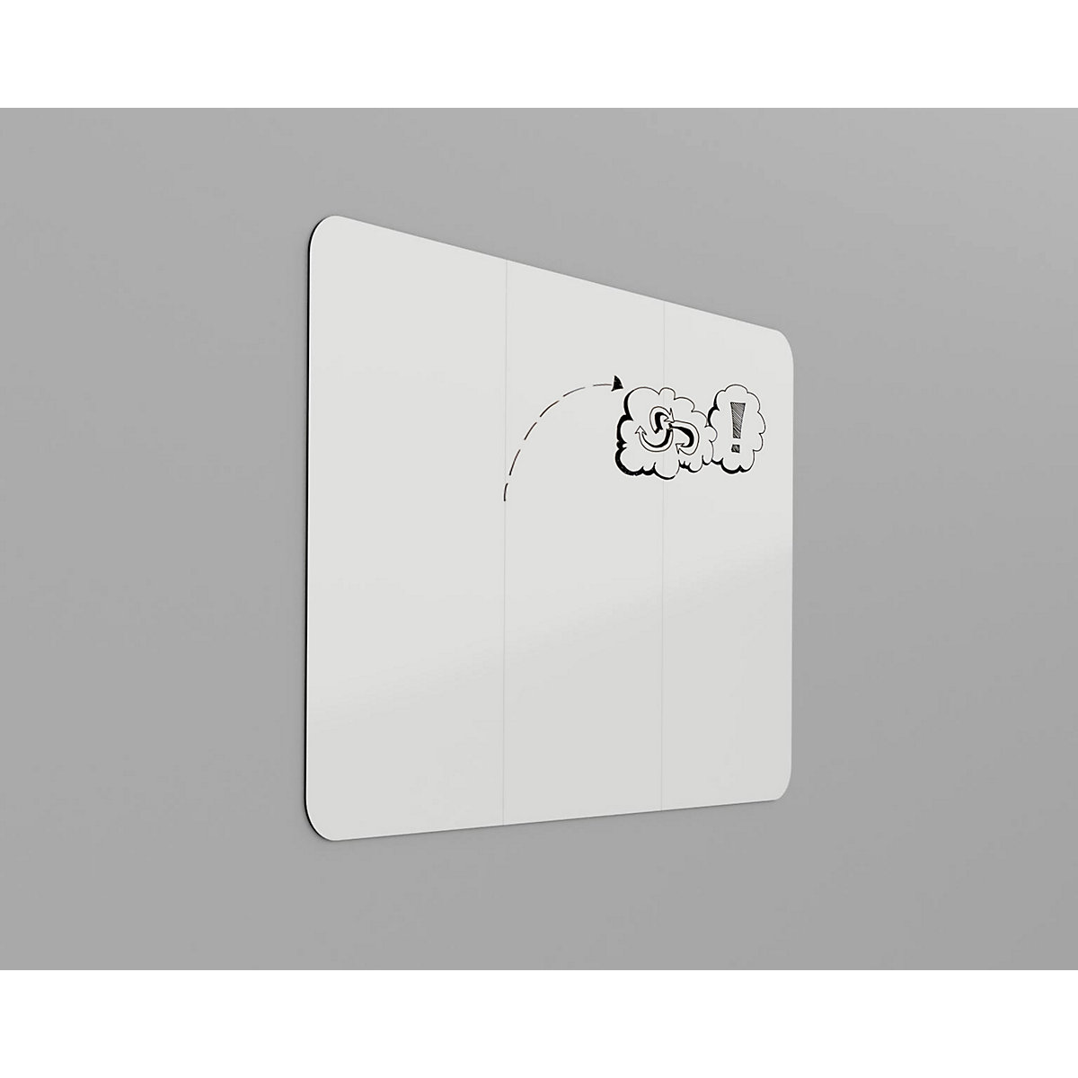 VisuWall formatervezett XXL méretű fehér tábla – Chameleon (Termék képe 4)-3