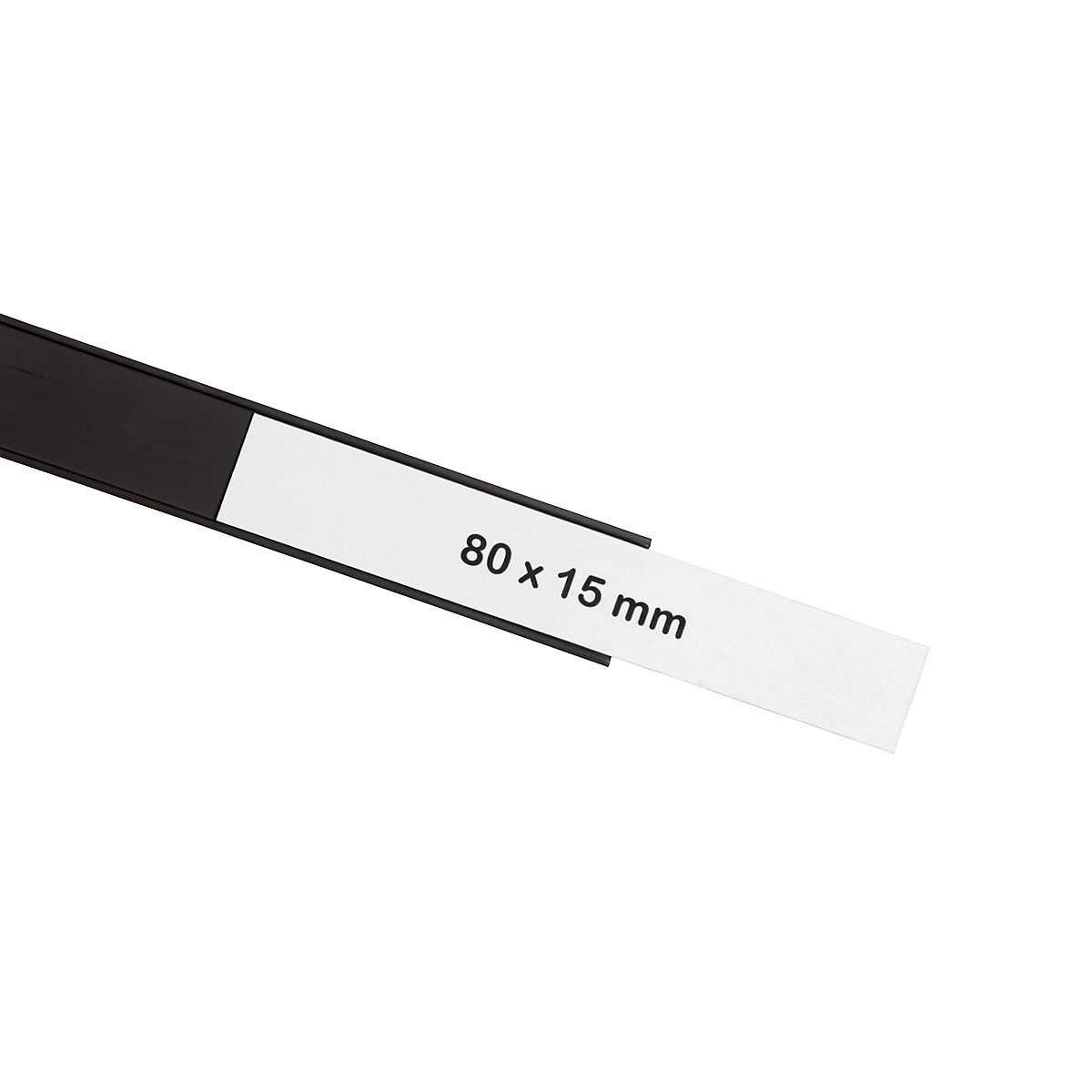 magnetoflex® U-profil, cs. e. 30 db – magnetoplan, ma x szé 15 x 80 mm, fekete-0