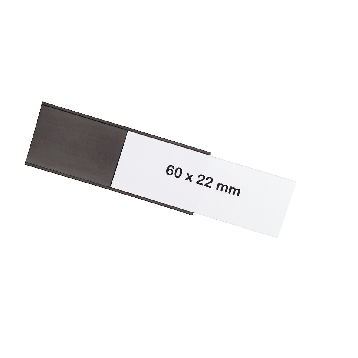 magnetoflex® U-profil, cs. e. 30 db – magnetoplan, ma x szé 22 x 60 mm, fekete-0