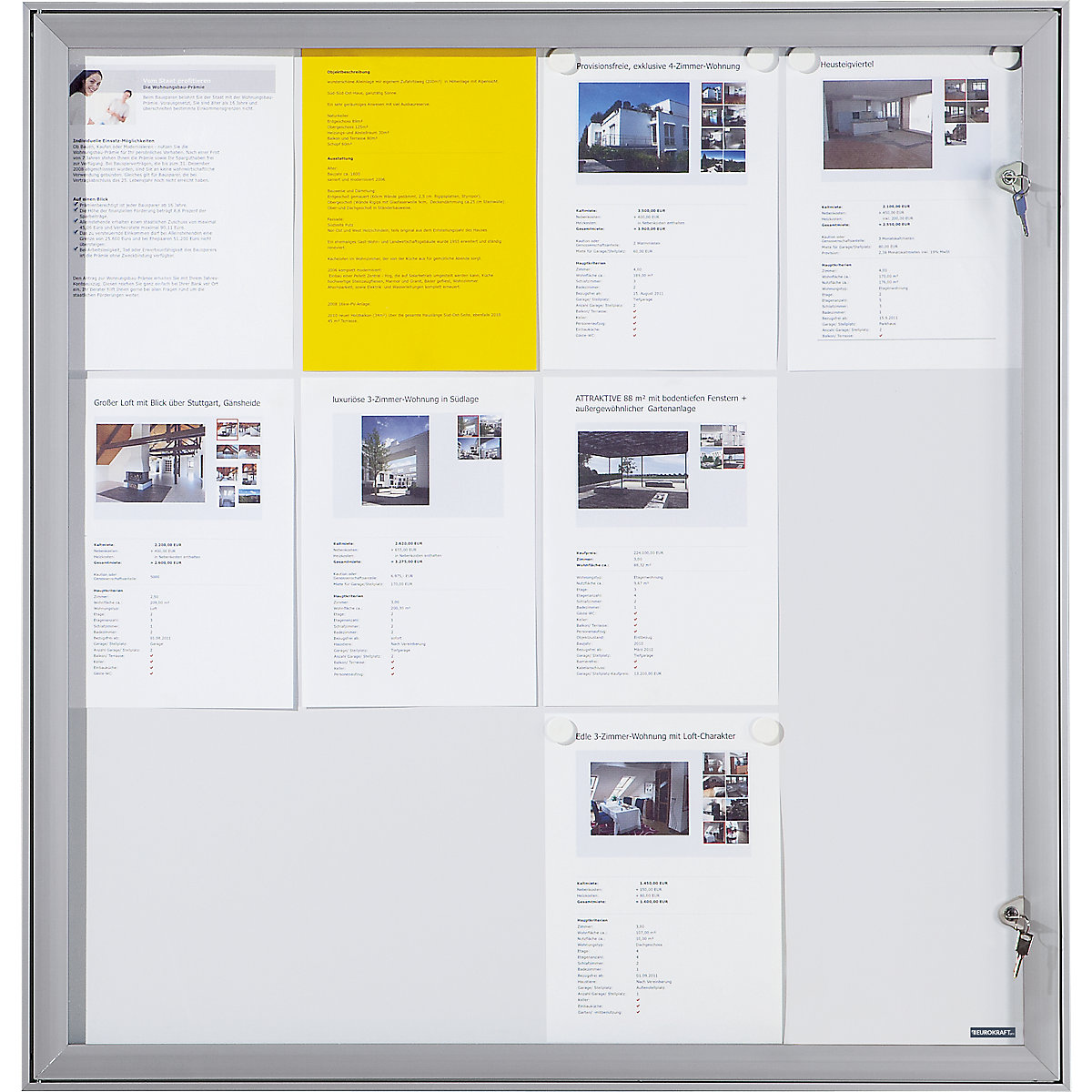 Informačná skrinka s krídlovými dverami – eurokraft pro (Zobrazenie produktu 8)-7