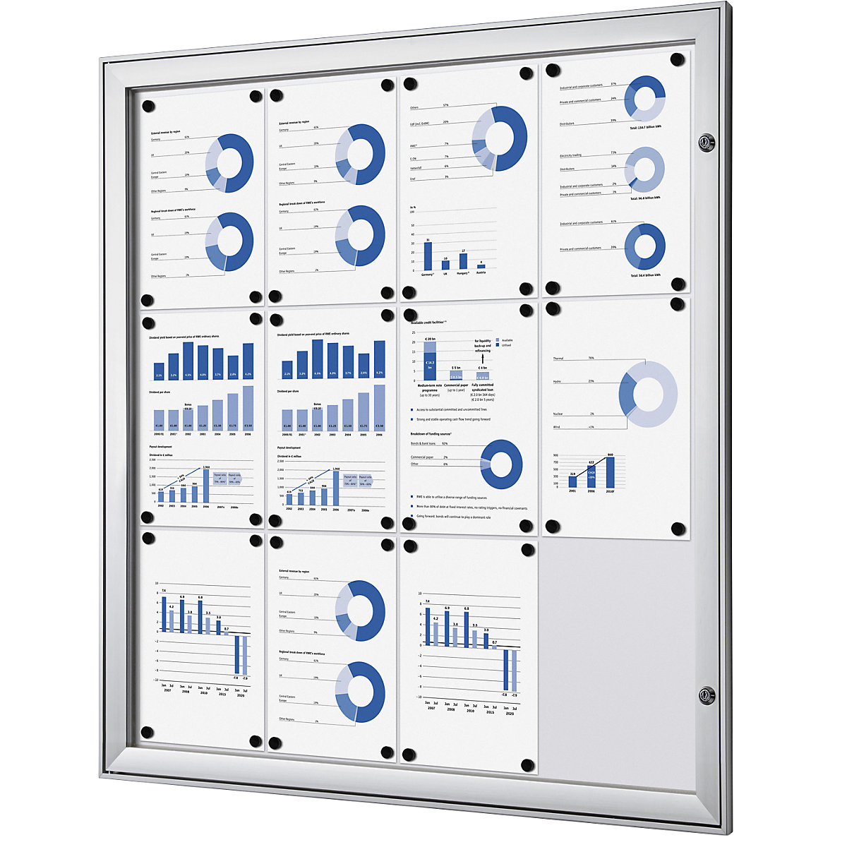 Informační skříňka s otočnými dveřmi – eurokraft pro (Obrázek výrobku 2)-1