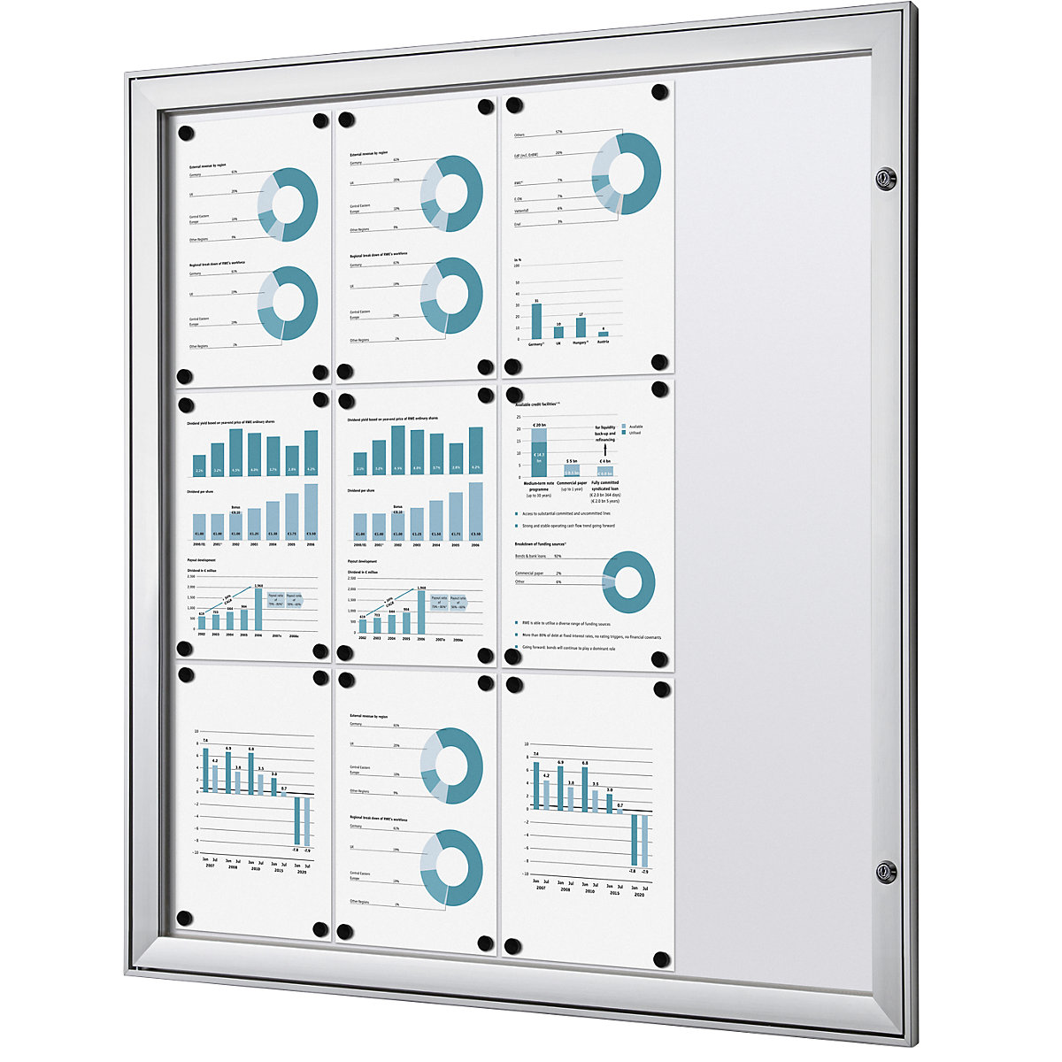 Informační skříňka s otočnými dveřmi – eurokraft pro (Obrázek výrobku 3)-2