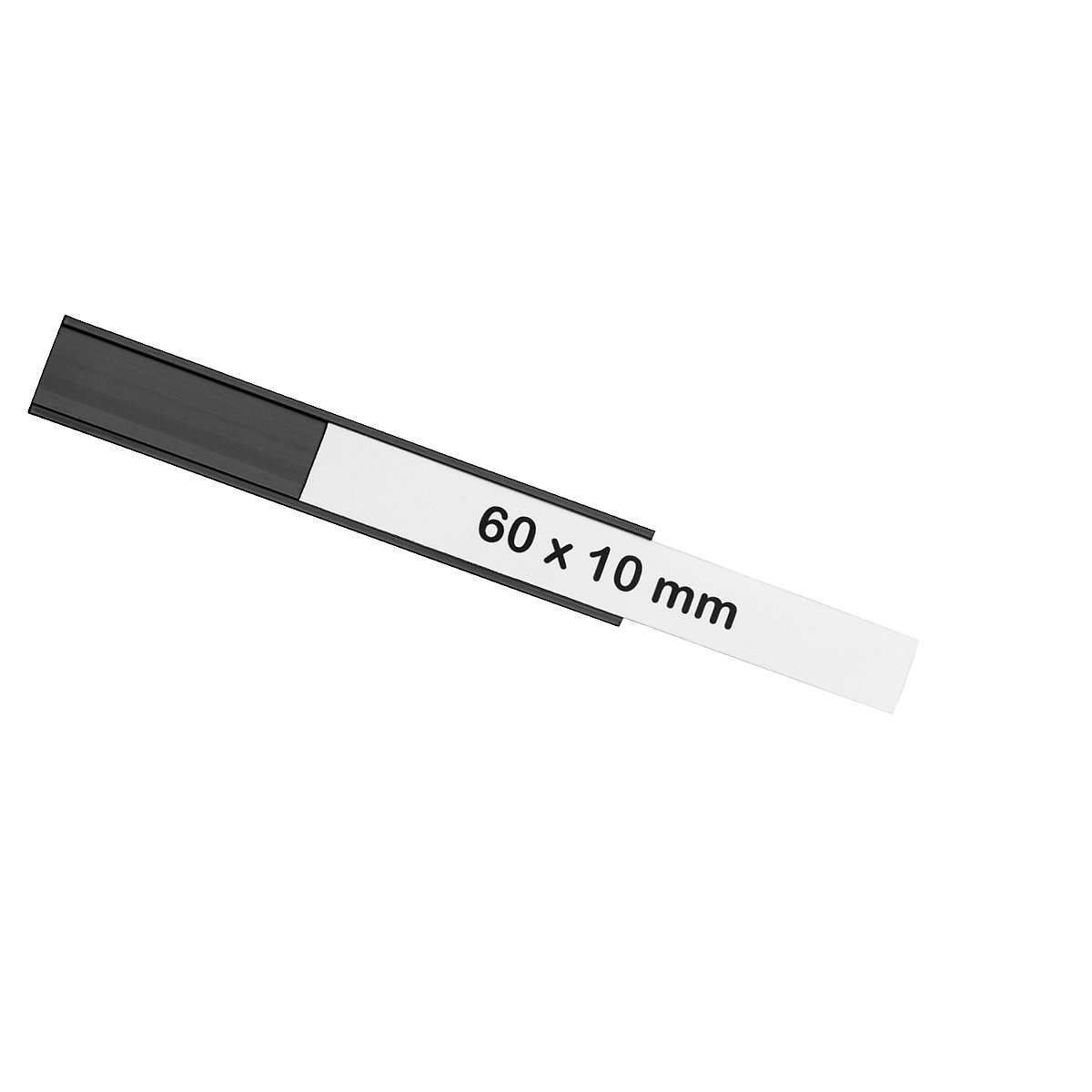 U profil magnetoflex®, pak. 30 kom. – magnetoplan, VxŠ 10 x 60 mm, u crnoj boji-0
