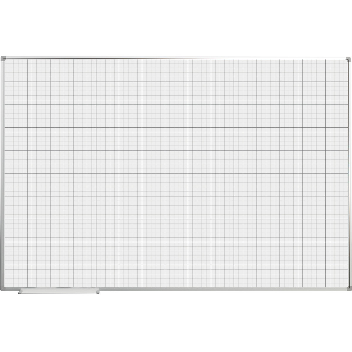 Tablica rastrowa – eurokraft basic, lakierowanie na kolor biały, szer. x wys. 1500 x 1000 mm, Raster 20 x 20 / 100 x 100 mm-0