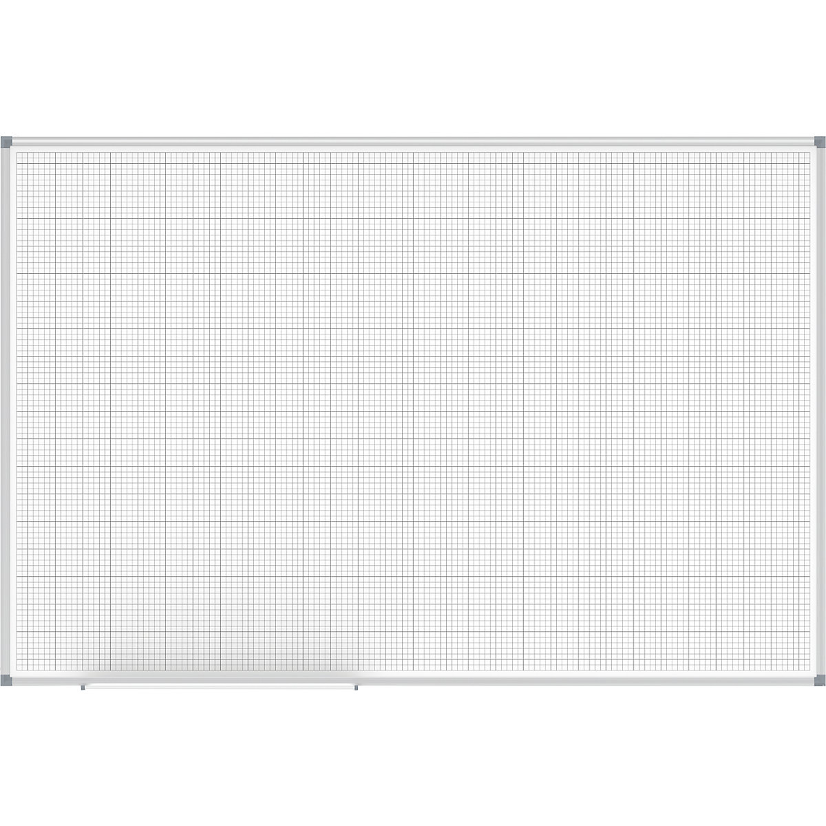 Tablica z nadrukiem w kratkę MAULstandard, biała – MAUL, raster 10 x 10 / 50 x 50 mm, szer. x wys. 1500 x 1000 mm-0
