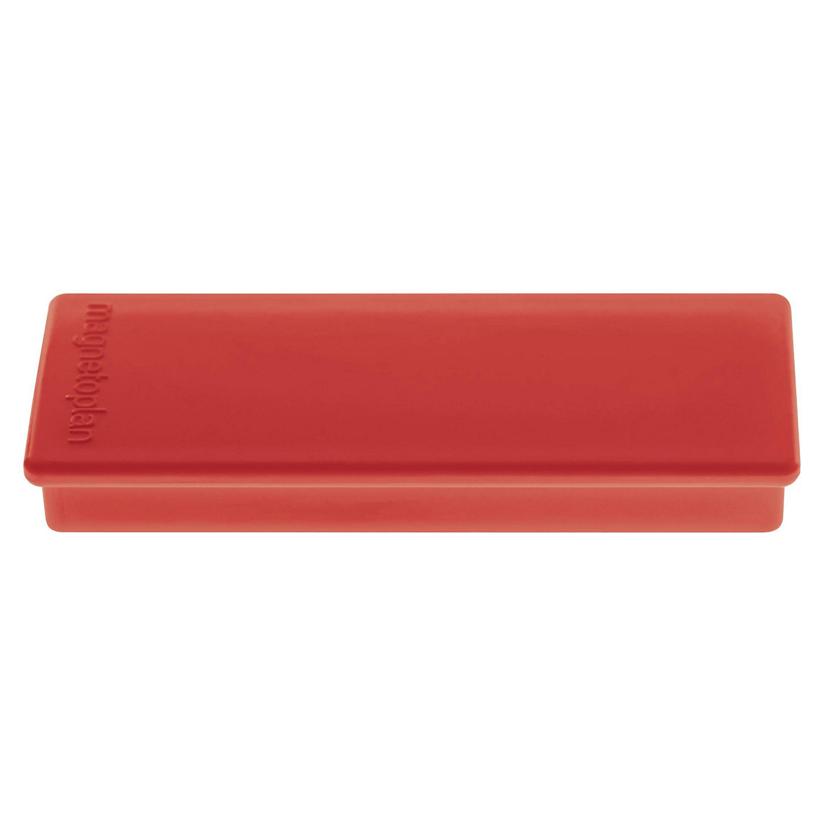 Magnes czworokątny – magnetoplan, szer. x dł. x wys. 22 x 55 x 8 mm, opak. 60 szt., czerwony-0