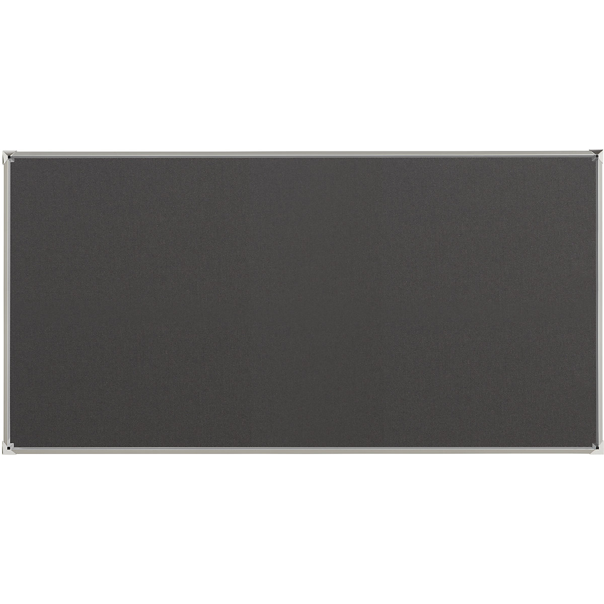 Panou pentru prindere cu piuneze, cu ramă din aluminiu – eurokraft pro, tapițerie textilă, gri, lăț. x î. 2000 x 1000 mm-0