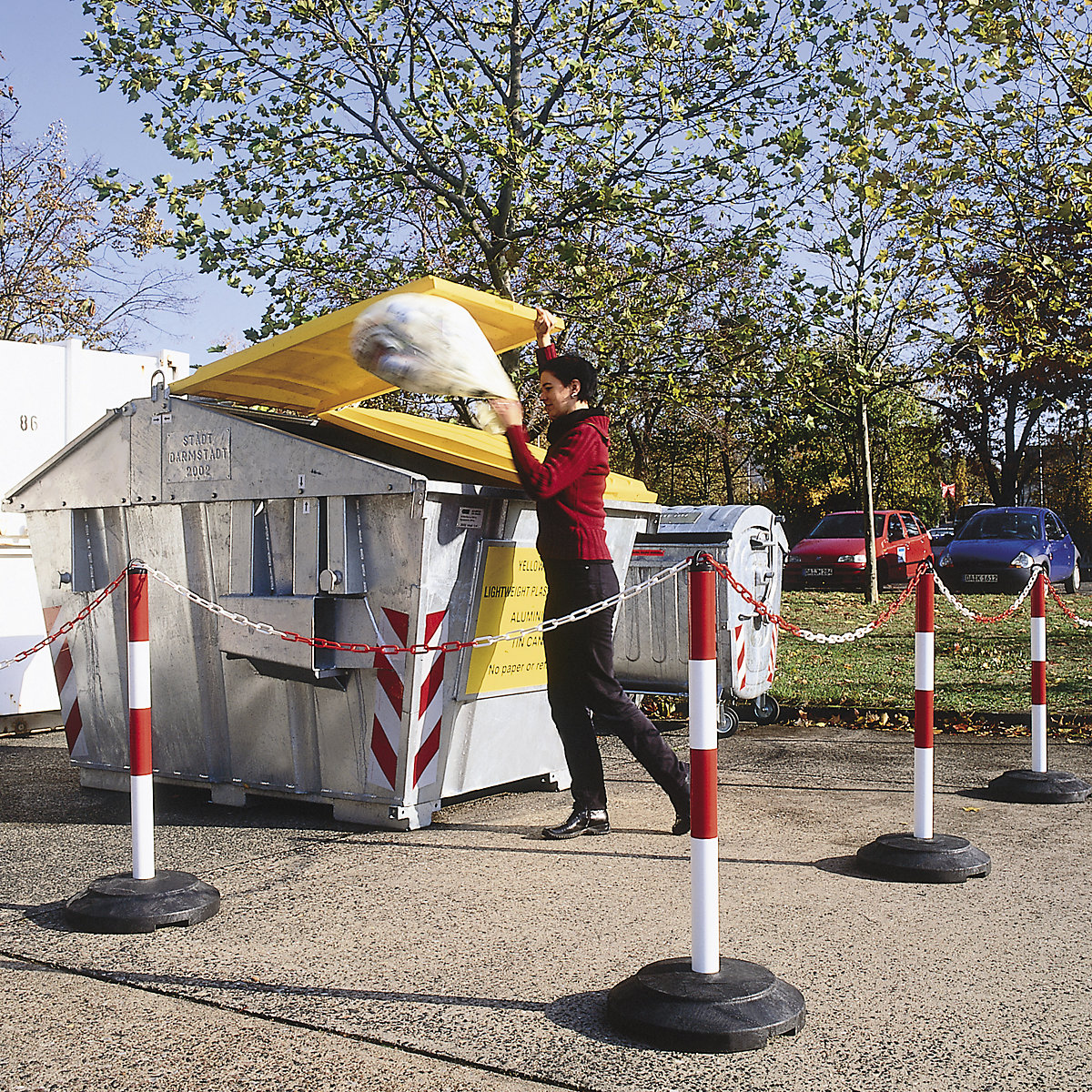 Stâlp din oțel pentru îngrădire cu lanț – Moravia (Imagine produs 3)-2