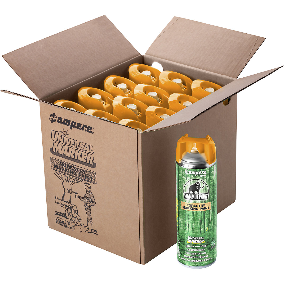 Marcator forestier Mammut Paint Universal Marker® fluorescent – Ampere (Imagine produs 2)-1