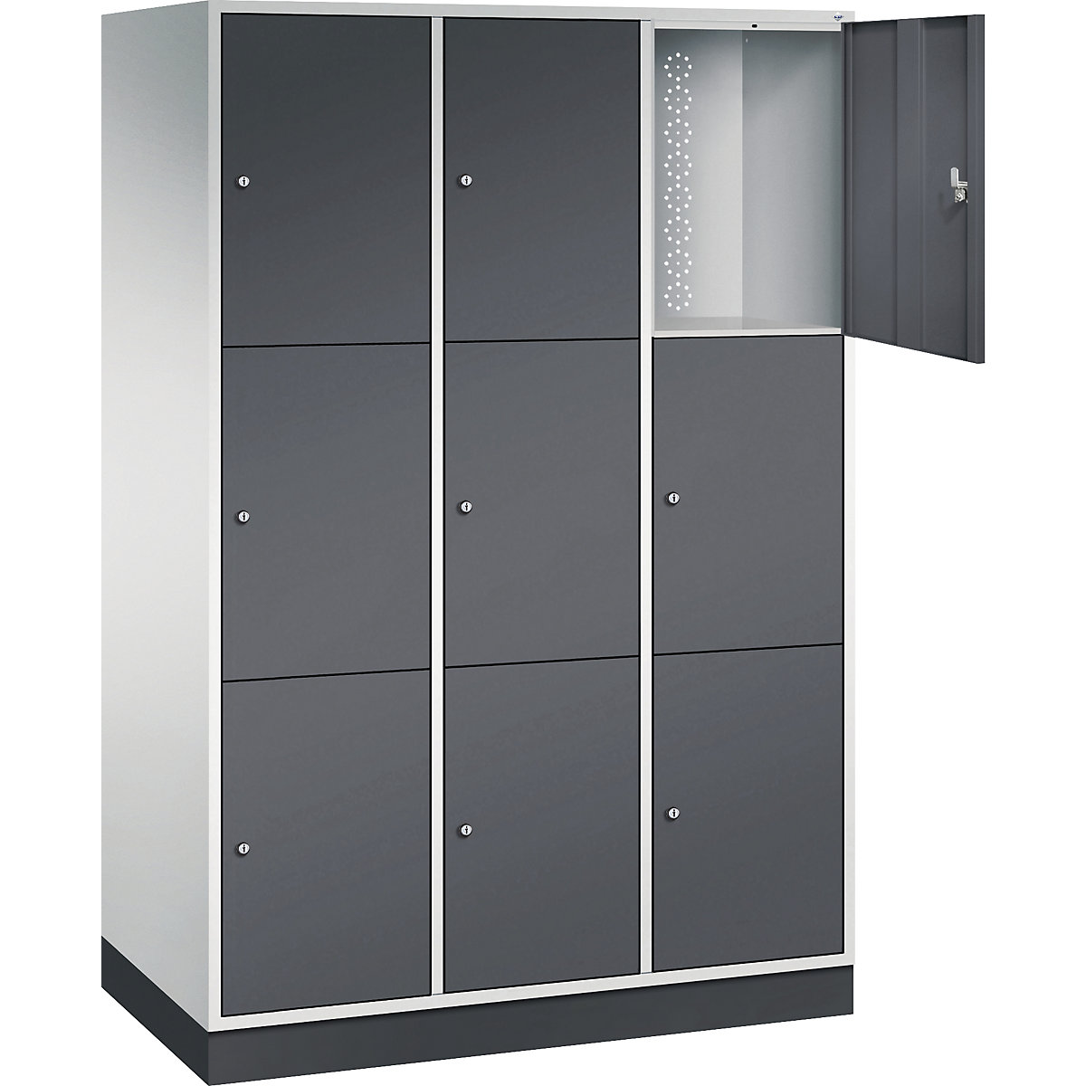 Dulap cu 3 compartimente cu încuietoare Intro – C+P (Imagine produs 2)-1