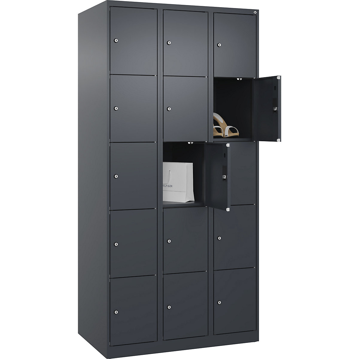 Dulap cu 5 compartimente cu încuietoare Evolo PLUS (Imagine produs 2)-1