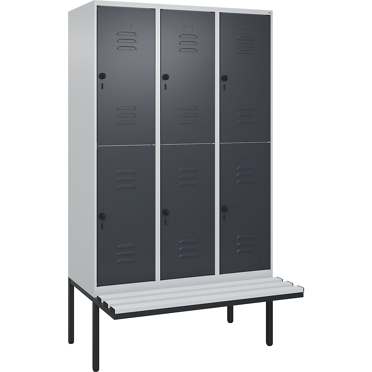 Vestiar cu două niveluri Classic PLUS cu bancă – C+P (Imagine produs 4)-3