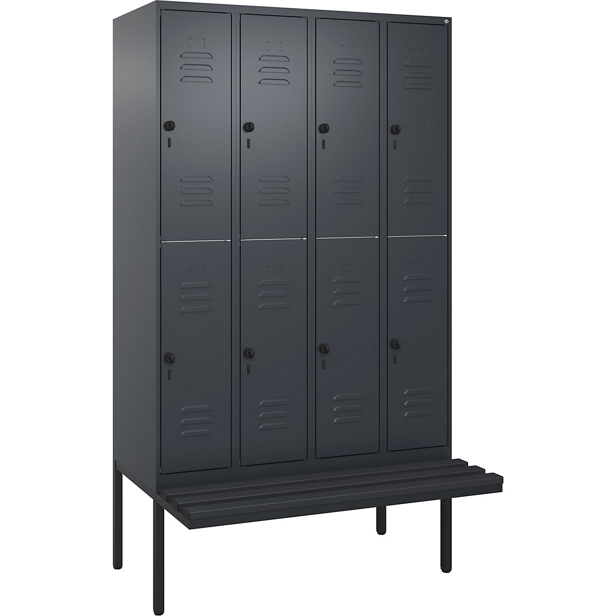 Vestiar cu două niveluri Classic PLUS cu bancă – C+P (Imagine produs 4)-3