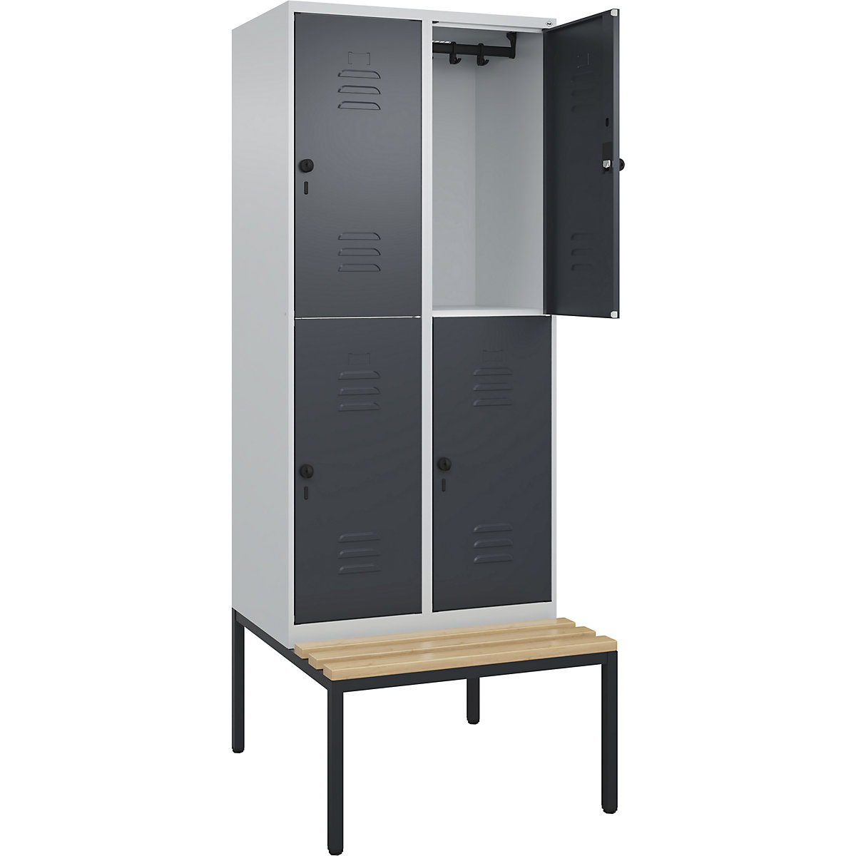 Vestiar cu două niveluri Classic PLUS cu bancă – C+P (Imagine produs 5)-4
