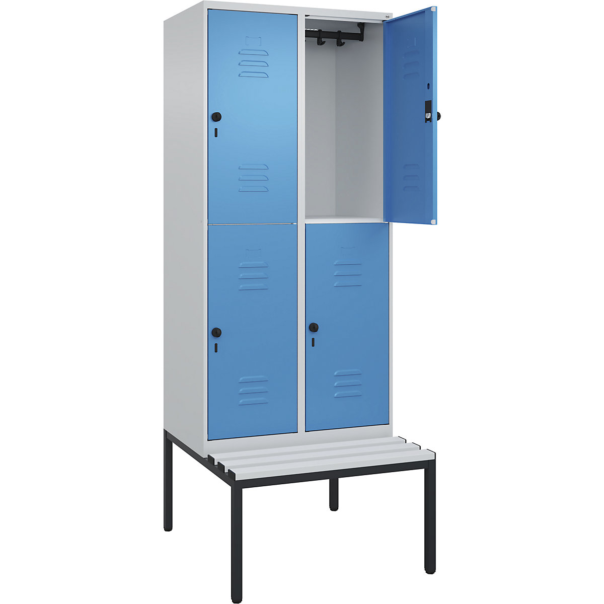 Vestiar cu două niveluri Classic PLUS cu bancă – C+P (Imagine produs 4)-3